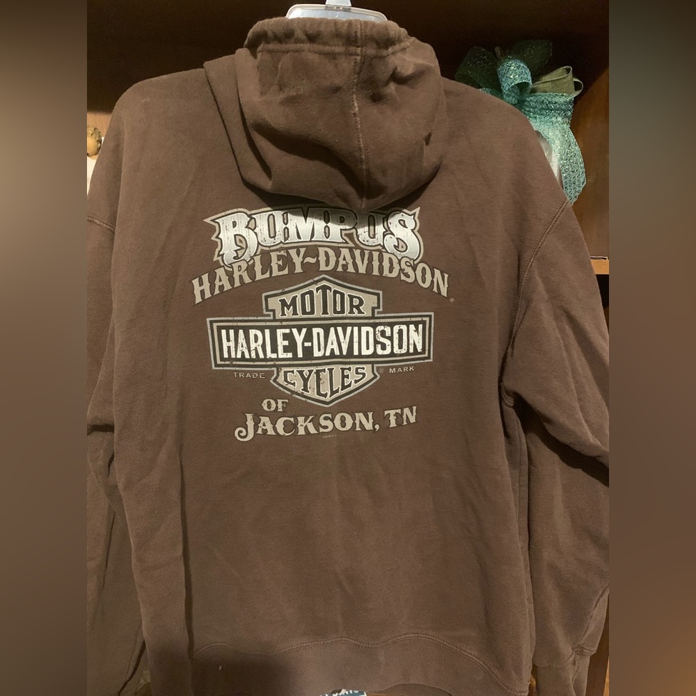 Women’s  Harley Davidson jacket with hood.